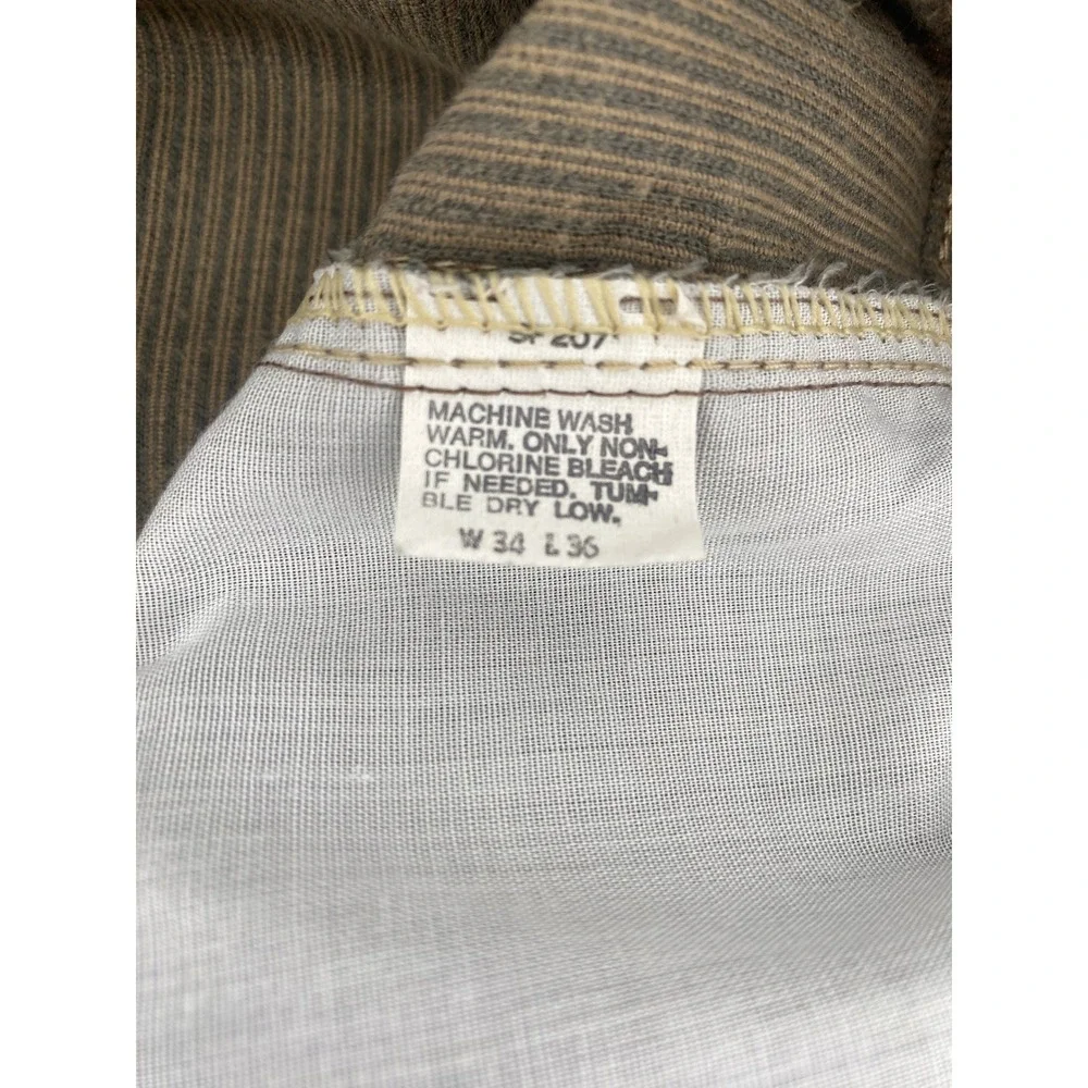 Levi's Corduroy Trousers 34x36 Tan Brown Excellent Vintage Pleated White Tab 520